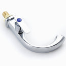 Bathroom Basin Sink Faucet Moon Curved Cold Tap Single Handle Electroplate Chrome Finish Deck Mount