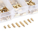 Suleve M2BH2 300Pcs M2 Male-Female Brass Hex Column Standoff Support Spacer Pillar Stainless Steel Screws Nuts for PCB Board