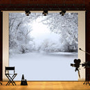 8x8FT Winter Lonely Forest Photography Backdrop Background Studio Prop