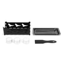Iron Black Rectangular Cheese Raclette Grill Non-stick Pan BBQ Bakeware Kit