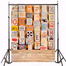 3x5ft Alphabet Picture Board Children Photography Vinyl Background