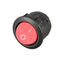 20Pcs Red Mini Round 2 Pin SPST ON-OFF Rocker Push Button Switch