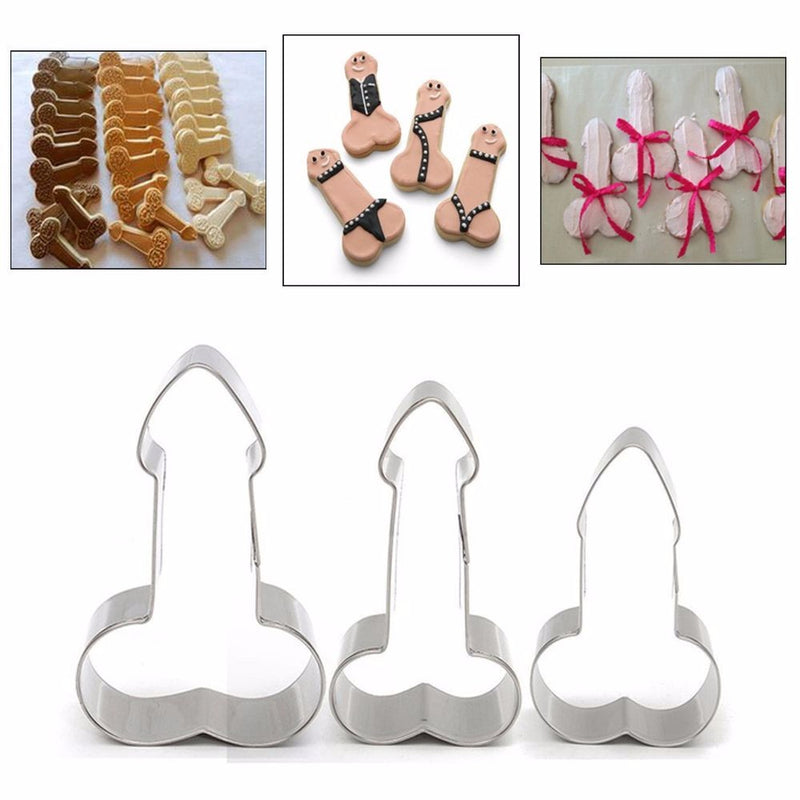 Honana Stainless Steel Willy Penis Cookie Cutter Baking Mold Biscuit Fondant Cake Mould Decorations