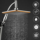 9 Inch Square Angle Bathroom Rainfall Pressurize Wall Mount Top Rainfall Shower Head