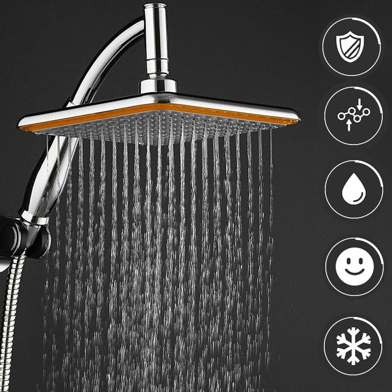 9 Inch Square Angle Bathroom Rainfall Pressurize Wall Mount Top Rainfall Shower Head