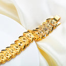 18K Gold Plated Flower Shape Male Bracelet