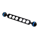 HOOZHU S07 25.4 7" Double Ball Head Bracket Support for Diving Light Diving Camera Flashlight Arm