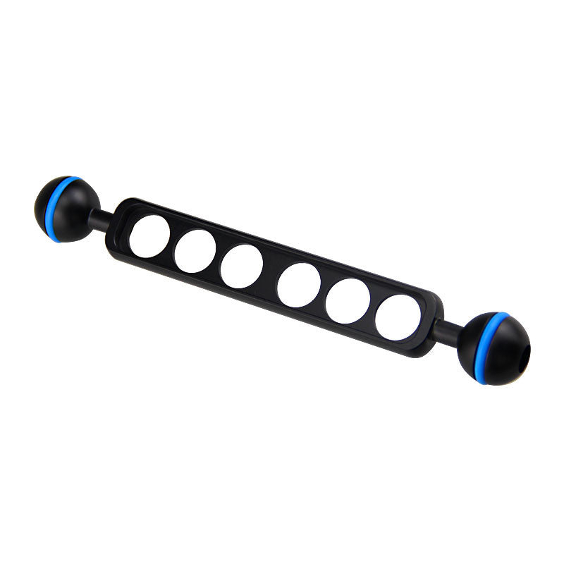 HOOZHU S07 25.4 7" Double Ball Head Bracket Support for Diving Light Diving Camera Flashlight Arm