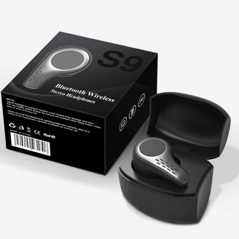 Bakeey S9 Wireless bluetooth 5.0 Single Earphone HiFi Mini Portable English Prompts HD Sound Handsfree Earbuds with Charging Box