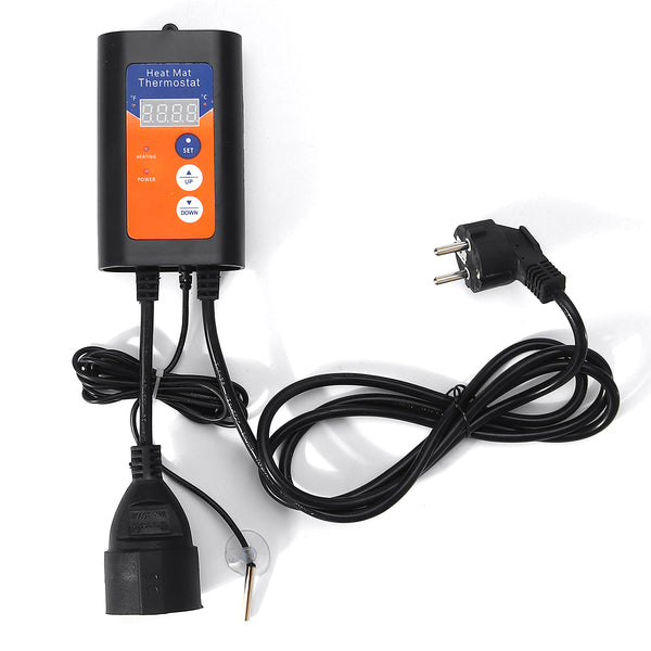 Digital Heat Mat Thermostat Controller for Seed Germination Reptiles Brewing Breeding Incubation Greenhouse