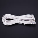 1pcs 10m RJ11 Telephone Connector Extension Cable White N7Y5