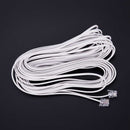 1pcs 10m RJ11 Telephone Connector Extension Cable White N7Y5