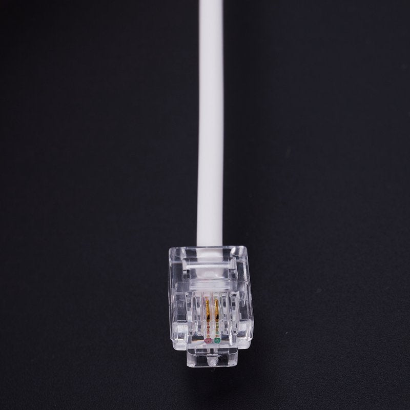 1pcs 10m RJ11 Telephone Connector Extension Cable White N7Y5