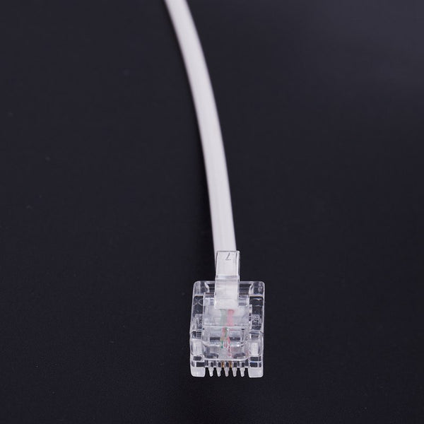 1pcs 10m RJ11 Telephone Connector Extension Cable White N7Y5