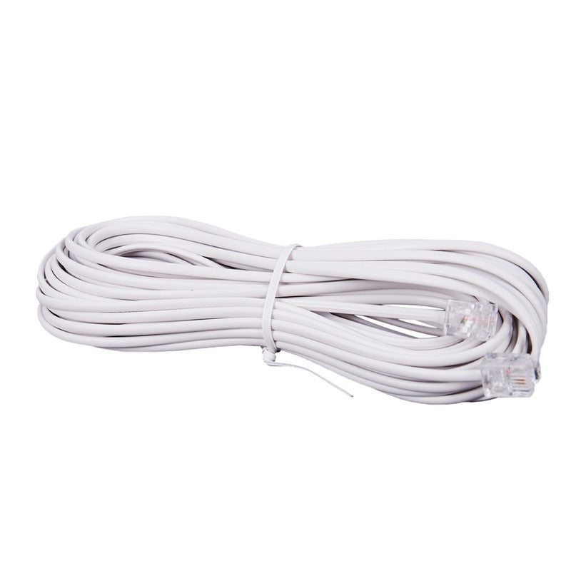 1pcs 10m RJ11 Telephone Connector Extension Cable White N7Y5
