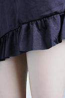 Women Girls Fashionable Mini Dress With Underwear Dancing Party Costume S/M Black