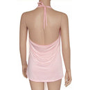 Women Girls Fashionable Sleeveless Pink Exotic Chemise Club Dancer Clothing Accessory Minidress Pink Size S/M