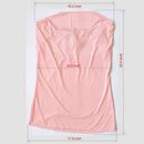 Women Girls Fashionable Sleeveless Pink Exotic Chemise Club Dancer Clothing Accessory Minidress Pink Size S/M