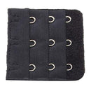 Polyester Women 3 Eye Hook Bra Lingerie Extender 5cm Black