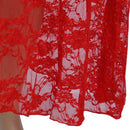 Women Girls Fashionable Night Sleepwear Lingerie Dress With Underwear Club Dancing Party Costume Red S/M 55 Inch