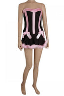 Women Girls Fashionable Shirt With Underwear & Headgear Sleepwear Night Dress Costume S / M