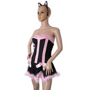 Women Girls Fashionable Shirt With Underwear & Headgear Sleepwear Night Dress Costume S / M