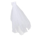 Fashionable 2 Layers Tiers Small Beads Charms Bridal Veil with Comb Bridal Wedding Clothing Accessory Wedding Outfit Accessory White