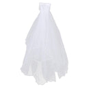Fashionable 2 Layers Tiers Small Beads Charms Bridal Veil with Comb Bridal Wedding Clothing Accessory Wedding Outfit Accessory White