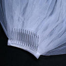 Fashionable 2 Layers Tiers Small Beads Charms Bridal Veil with Comb Bridal Wedding Clothing Accessory Wedding Outfit Accessory White