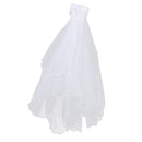 Fashionable 2 Layers Tiers Small Beads Charms Bridal Veil with Comb Bridal Wedding Clothing Accessory Wedding Outfit Accessory White