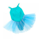 Kids Girls Fashionable Fairy Dress Ballet Ballerina Gymnastic Dancewear Costume Straps Tutu Dancing Leotard 5-6Years - Blue