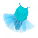 Kids Girls Fashionable Fairy Dress Ballet Ballerina Gymnastic Dancewear Costume Straps Tutu Dancing Leotard 5-6Years - Blue