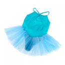 Kids Girls Fashionable Fairy Dress Ballet Ballerina Gymnastic Dancewear Costume Straps Tutu Dancing Leotard 5-6Years - Blue