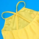 Kids Girls Fashionable Fairy Dress Ballet Ballerina Gymnastic Dancewear Costume Straps Tutu Dancing Leotard 5-6Years - Yellow