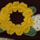 Kids Children Girls Flower Crochet Beanie Knit Hat Handmade Cap For 7-12 Yrs Maroon