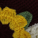 Kids Children Girls Flower Crochet Beanie Knit Hat Handmade Cap For 7-12 Yrs Maroon