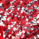 Women Fashionable Party Clothing Accessory Handbag Glittering Sequins Shoulder Hanging Bag With Long Chain Red