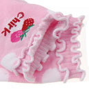 Pair Of Kids Girls Cute Beautiful Fruit Patterns Socks Stockings FIT FOR 5 - 8 years Pink With White Dots