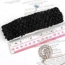 Fashionable Soft Stretchy 1.5 Inch Elastic Baby Toddler Girls Head Accessories Crochet Headband - Black