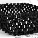 Fashionable Soft Stretchy 1.5 Inch Elastic Baby Toddler Girls Head Accessories Crochet Headband - Black