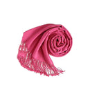 Women Girls Ladies Stylish Pashmina Hand Twisted Fringes Warm Scarf Wrap Shawl Shocking Pink