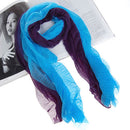 Lady Girls Fashion Clothing Accessory Tiny Wrinkles Charm Scarf Long Shawl Wrap - Solid Sky Blue