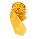 Unisex Casual Necktie Skinny Slim Narrow Neck Tie - Solid Golden Yellow