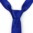Unisex Casual Necktie Skinny Slim Narrow Neck Tie - Solid Royal Blue