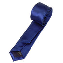 Unisex Casual Necktie Skinny Slim Narrow Neck Tie - Solid Light Navy Blue