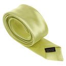 Unisex Casual Necktie Skinny Slim Narrow Neck Tie - Solid Pale Yellow Green