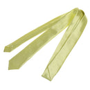 Unisex Casual Necktie Skinny Slim Narrow Neck Tie - Solid Pale Yellow Green