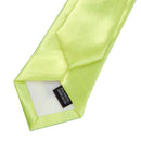 Unisex Casual Necktie Skinny Slim Narrow Neck Tie - Solid Pale Yellow Green