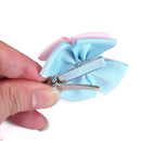 Cute Baby Toddler Double Layered Bow Clip Hair Accessory Headwear Hair Styling Equipment Beauty Supplies Pink And Light Blue