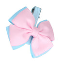 Cute Baby Toddler Double Layered Bow Clip Hair Accessory Headwear Hair Styling Equipment Beauty Supplies Pink And Light Blue